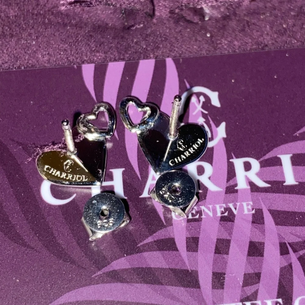 Charriol Silver Heart Earrings - Picture 3 of 5